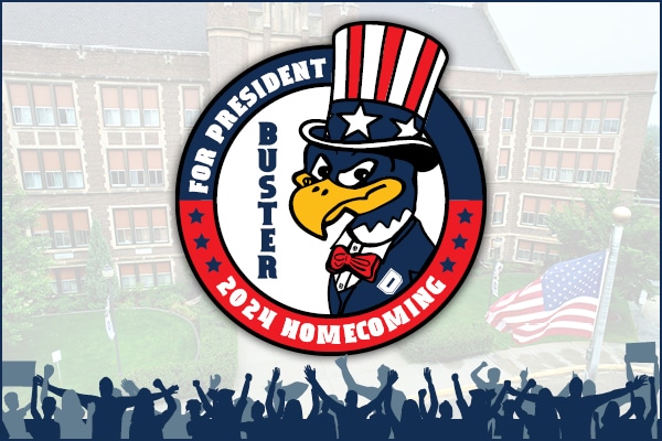 Buster for President Homecoming 2024 Logo