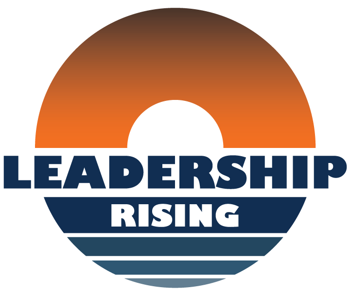 2024 Leadership Rising Logo including the School of Business and Baker Boy Logos and the tagline "Leadership Influence"