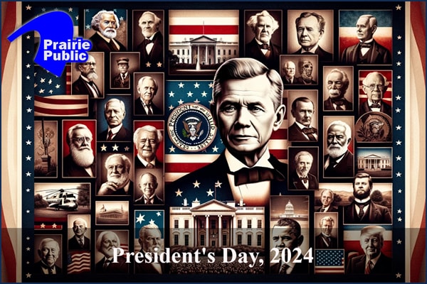 College featuring renderings of various US presidents.