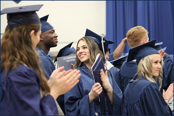 Students celebrate during the 2024 Spring Commencement Ceremony