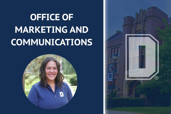 Office of Marketing and Communications announcement with DSU logo and photo of Interim Director.