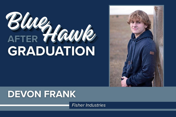 Blue Hawks Hired featured Devon Frank '24