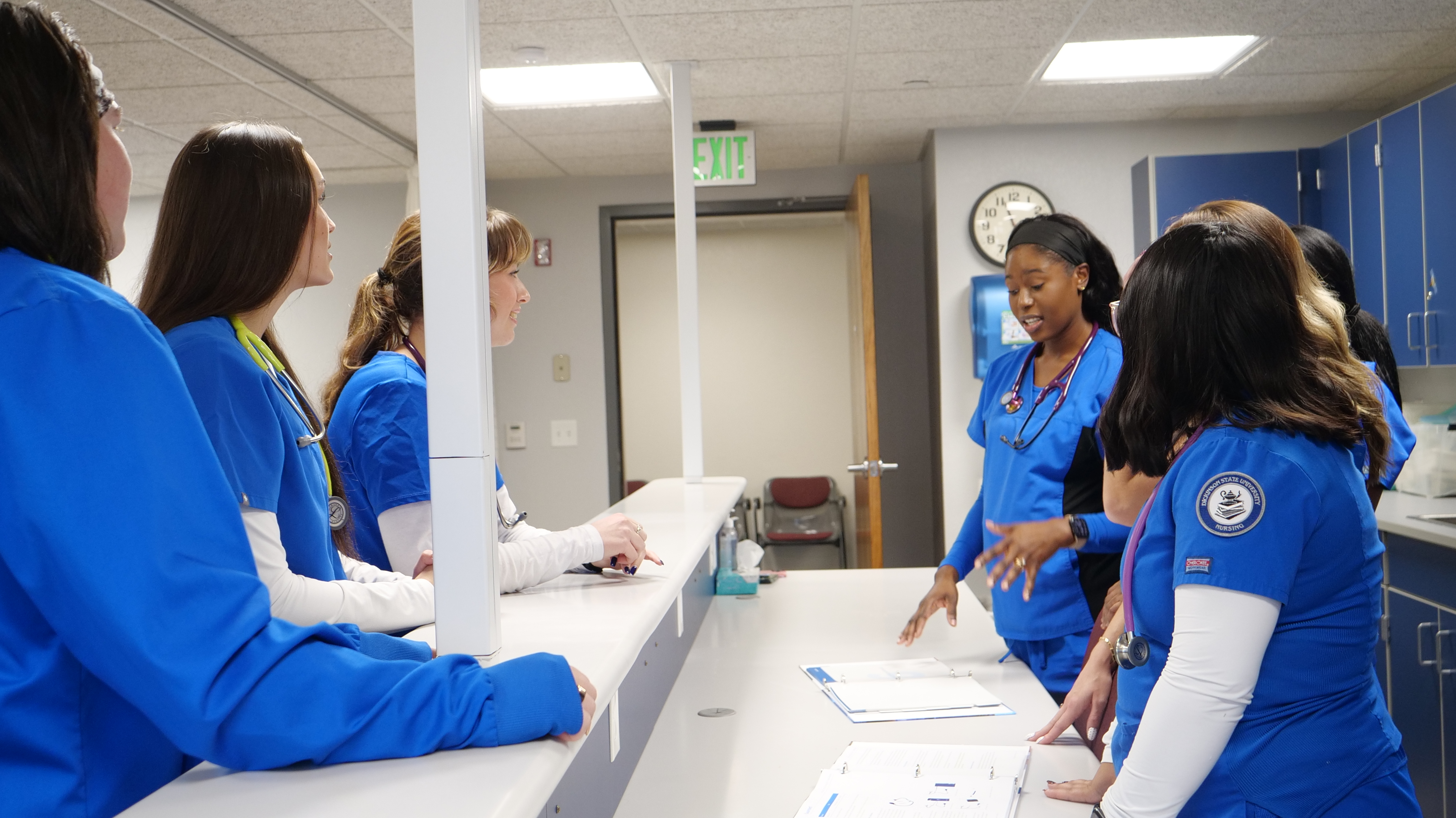 Shanna Bryan with other nursing students.