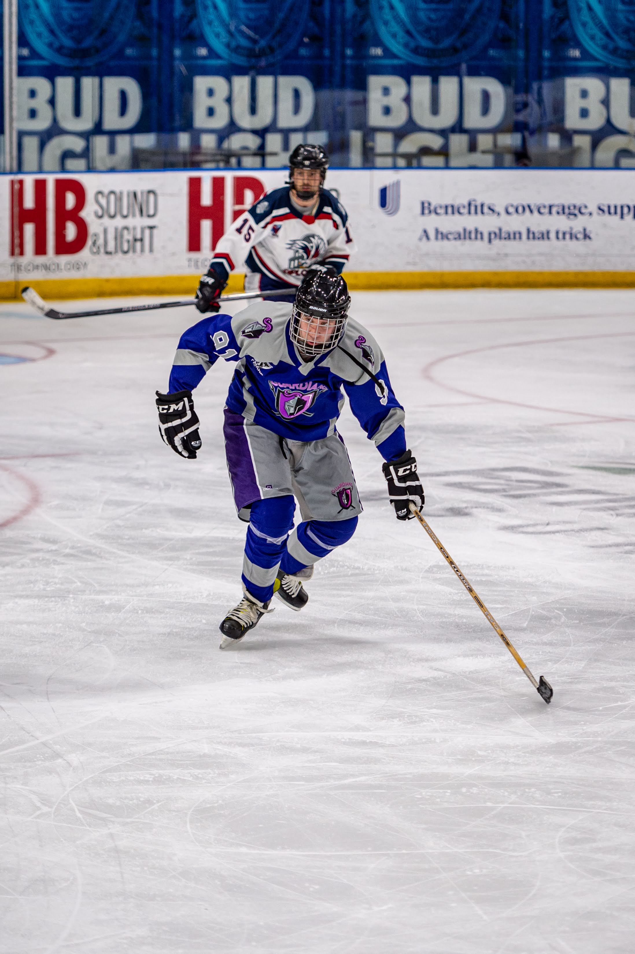 Dr. Grow playing hockey